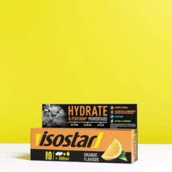 Équipement Sportif 10 Isostar Boisson Isotonique Tablettes POWERTABS Orange 10x12g