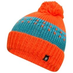 Équipement Sportif 12 Dare 2b Bonnet BOFFIN Enfant (Rouge Orangé / Bleu Sarcelle Foncé)