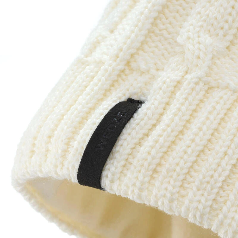 WEDZE BONNET DE SKI ENFANT TORSADES ECRU 2 WEDZE BONNET DE SKI ENFANT TORSADES ECRU – Image 2