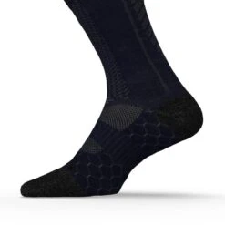 CHAUSSETTES DE RUNNING RUN900 MI-MOLLET LAINE MERINOS MARINE -Équipement Sportif chaussettes de running run900 mi mollet laine merinos marine 3