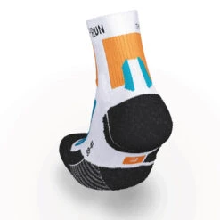 CHAUSSETTES DE RUNNING RUN900 X BLANC/ORANGE -Équipement Sportif chaussettes de running run900 x blancorange 3