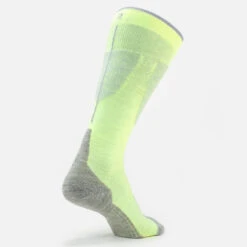 WEDZE CHAUSSETTES DE SKI ADULTE - 100 - JAUNE -Équipement Sportif chaussettes de ski adulte 100 jaune 2
