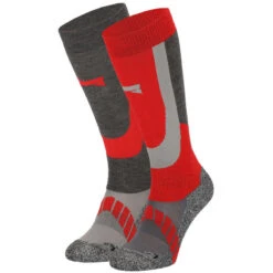 Équipement Sportif -Équipement Sportif chaussettes de ski xtreme unisexes rouges 2 pack 1