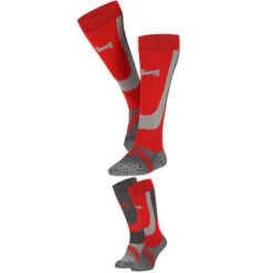 Équipement Sportif 14 Chaussettes De Ski Xtreme Unisexes Rouges (2-PACK)