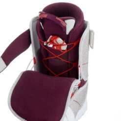 Chaussures De Snowboard Femme Débutante, Maoke 300, Grises -Équipement Sportif chaussures de snowboard femme debutante maoke 300 grises 8