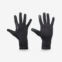 Kalenji Gants De Running Tactiles Homme Femme- KIPRUN Warm 100 Noir