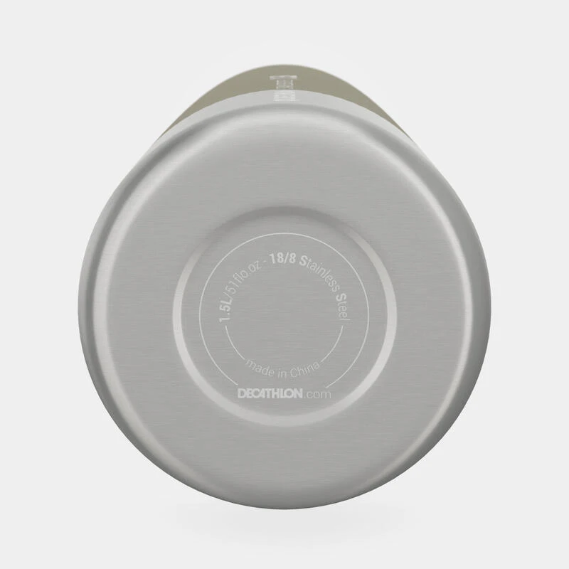 Quechua Gourde Inox 1,5L Avec Bouchon à Vis Pour La Randonnée - Kaki 8 Quechua Gourde Inox 1,5L Avec Bouchon à Vis Pour La Randonnée - Kaki – Image 8