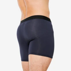 Decathlon Lot De 3 Boxers Respirants En Microfibre Homme - Bleu Foncé/bleu/kaki -Équipement Sportif lot de 3 boxers respirants en microfibre homme bleu foncebleukaki 3