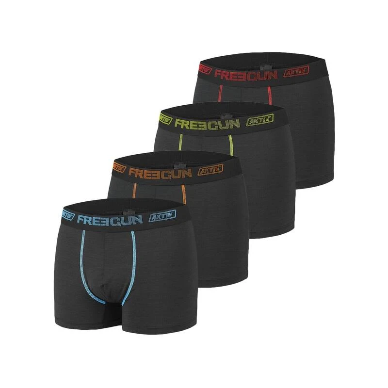 FREEGUN Lot De 4 Boxers Homme Aktiv Sport Ultra 3D 1 FREEGUN Lot De 4 Boxers Homme Aktiv Sport Ultra 3D