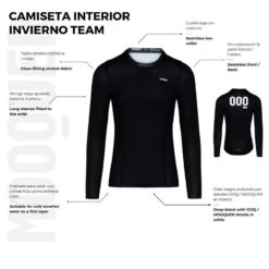 Maillot De Cyclisme Intérieur Pour Le Froid Unisexe Hiver Thermique Mooquer Team -Équipement Sportif maillot de cyclisme interieur pour le froid unisexe hiver thermique mooquer team 4