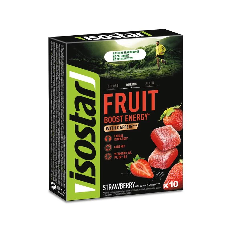 Isostar Pâte De Fruits ENERGY FRUIT BOOST Fraise 10x10g 3 Isostar Pâte De Fruits ENERGY FRUIT BOOST Fraise 10x10g – Image 3