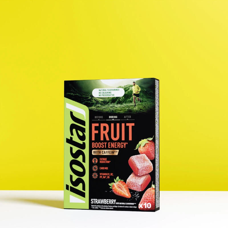 Isostar Pâte De Fruits ENERGY FRUIT BOOST Fraise 10x10g 1 Isostar Pâte De Fruits ENERGY FRUIT BOOST Fraise 10x10g
