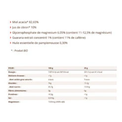 RECHARGE GELS ENERGETIQUES COUP DE BOOST - MIEL MAGNESIUM GUARANA -Équipement Sportif recharge gels energetiques coup de boost miel magnesium guarana 2