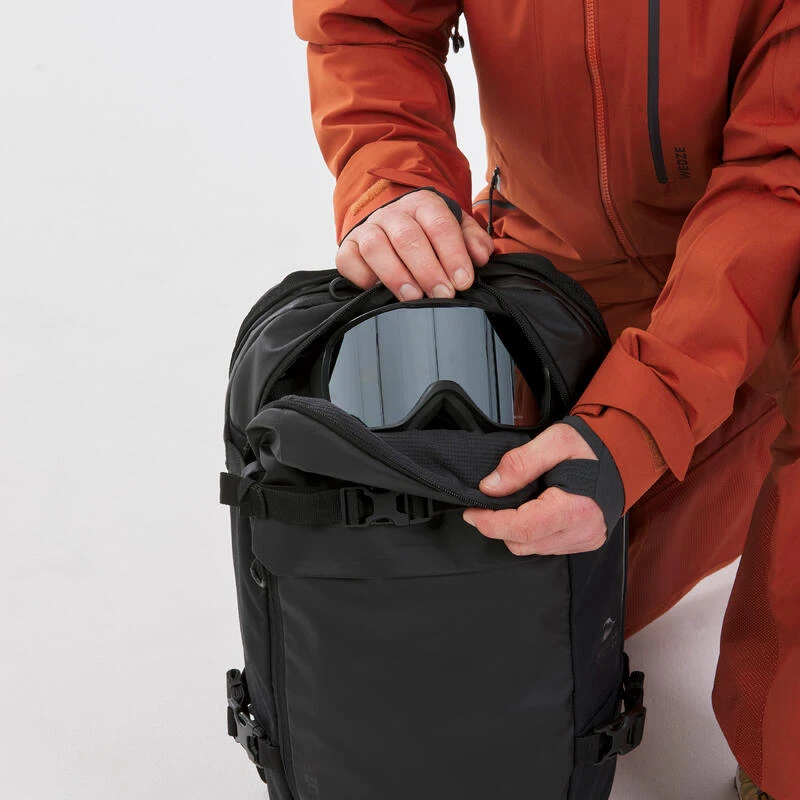 WEDZE Sac à Dos Ski Snowboard Freeride - FR 100 23L - Noir 8 WEDZE Sac à Dos Ski Snowboard Freeride - FR 100 23L - Noir – Image 8
