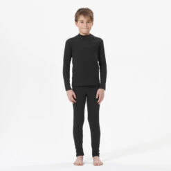 WEDZE Sous-vêtement De Ski Enfant - BL 100 Haut - Noir -Équipement Sportif sous vetement de ski enfant bl 100 haut noir 6