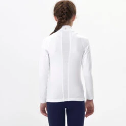 WEDZE Sous-vêtement De Ski Enfant - BL 500 1/2 Zip Haut - Blanc -Équipement Sportif sous vetement de ski enfant bl 500 12 zip haut blanc 6