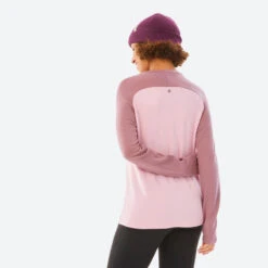 WEDZE Sous-vêtement De Ski Femme BL 590 Laine Mérinos Haut - Rose -Équipement Sportif sous vetement de ski femme bl 590 laine merinos haut rose 2
