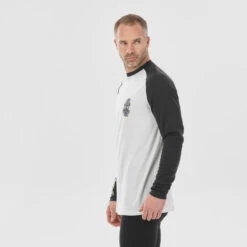 WEDZE Sous-vêtement De Ski Homme - BL 590 Brokovich Laine Mérinos Haut - Noir Blanc -Équipement Sportif sous vetement de ski homme bl 590 brokovich laine merinos haut noir blanc 9
