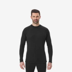 WEDZE Sous-vêtement Thermique De Ski Homme - BL 100 Haut - Noir