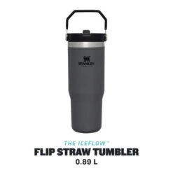 Stanley The IceFlow™ Flip Straw Tumbler - 0.89L / 30oz - Charbon -Équipement Sportif stanley the iceflow flip straw tumbler 089l 30oz charbon 3