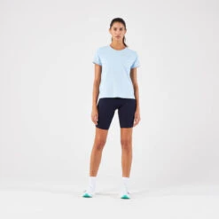 T-shirt Running Respirant Femme - KIPRUN Run 500 Dry Bleu Ciel -Équipement Sportif t shirt running respirant femme kiprun run 500 dry bleu ciel 5