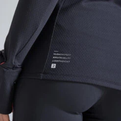 TEE SHIRT RUNNING MANCHES LONGUES HIVER FEMME KIPRUN WARM LIGHT NOIR ROSE -Équipement Sportif tee shirt running manches longues hiver femme kiprun warm light noir rose 8