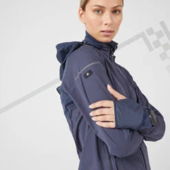 VESTE RUNNING HIVER FEMME DÉPERLANTE COUPE-VENT- KIPRUN WARM REGUL BLEU -Équipement Sportif veste running hiver femme deperlante coupe vent kiprun warm regul bleu 2