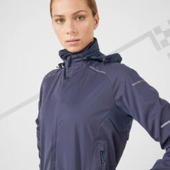 VESTE RUNNING HIVER FEMME DÉPERLANTE COUPE-VENT- KIPRUN WARM REGUL BLEU -Équipement Sportif veste running hiver femme deperlante coupe vent kiprun warm regul bleu 5