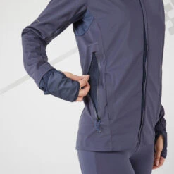 VESTE RUNNING HIVER FEMME DÉPERLANTE COUPE-VENT- KIPRUN WARM REGUL BLEU -Équipement Sportif veste running hiver femme deperlante coupe vent kiprun warm regul bleu 6