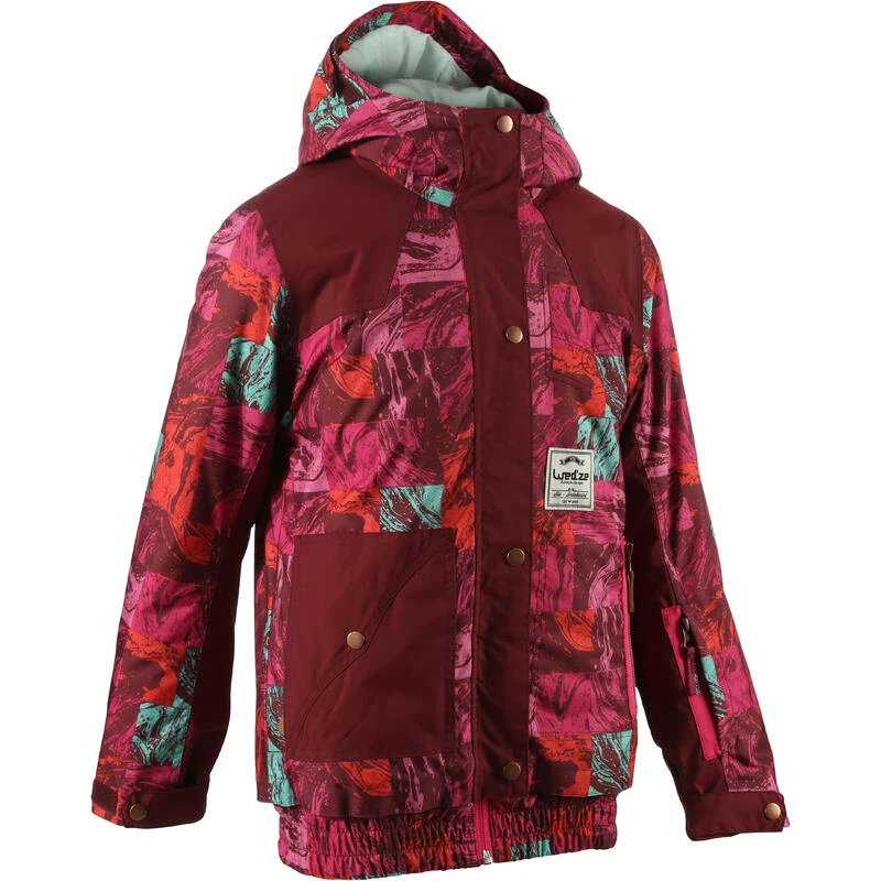 WEDZE Veste Ski Enfant Fille EVOSTYLE Imprimé Et Bordeaux 1 WEDZE Veste Ski Enfant Fille EVOSTYLE Imprimé Et Bordeaux