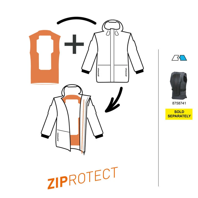 Veste Snowboard Femme Résistante Et 3 En 1 - SNB 900 Beige 8 Veste Snowboard Femme Résistante Et 3 En 1 - SNB 900 Beige – Image 8