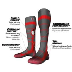 Monnet WOOLY - Chaussettes De Ski En Laine Mérinos Pour Les Juniors. -Équipement Sportif wooly chaussettes de ski en laine merinos pour les juniors 4