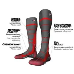 Monnet WOOLY JUNIOR - Chaussettes De Ski En Laine Mérinos Pour Les Juniors. -Équipement Sportif wooly junior chaussettes de ski en laine merinos pour les juniors 4